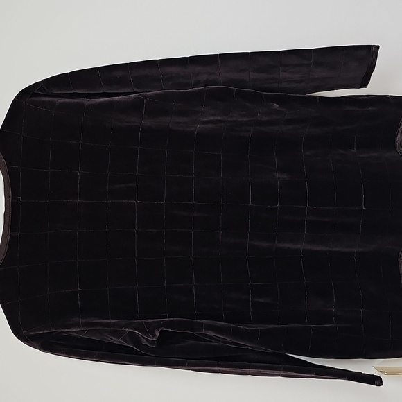 Dana Buchman Brown Velour Top Button Up Jacket Size Medium - Picture 3 of 11